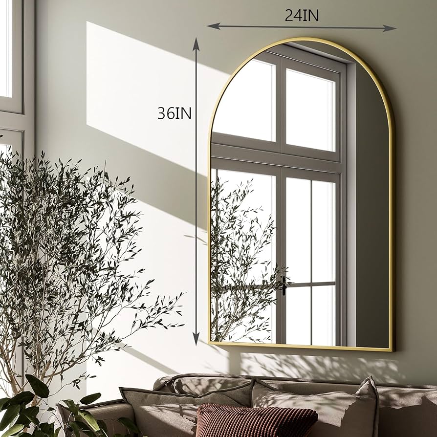 Mt.hari マウントハリ　ミラー　hpdeco Amazon.com: HARRITPURE Arched Wall Mirror 24